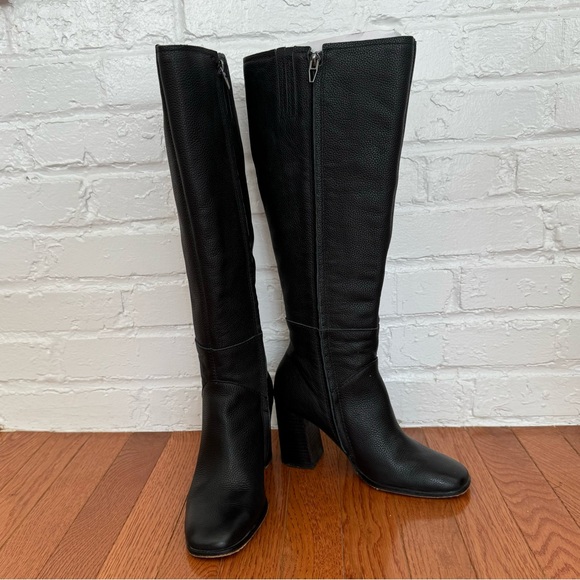 Dolce Vita Fynn Wide Calf Boots Onyx Leather - Picture 5 of 9